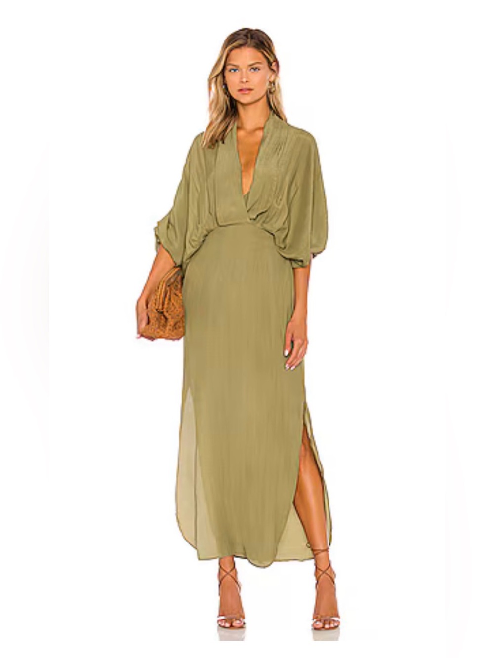 SWF Green Plunge Dress Size XS